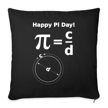 Mathe Pi - Housse de coussin décorative 45 x 45 cm - noir - Devant