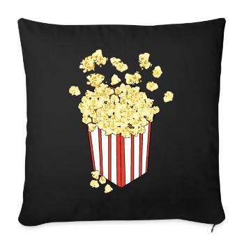 Tenue de costume de pop-corn - Housse de coussin décorative 45 x 45 cm - noir - Devant
