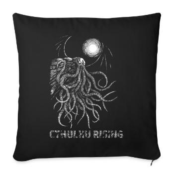 CTHULHU STEIGT - Sofakissenbezug 45 x 45 cm - Schwarz - Vorne