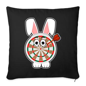 Fléchettes Fléchettes Bullseye Fléchettes Fléchettes - Housse de coussin décorative 45 x 45 cm - noir - Devant