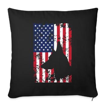 Dog Soldier National Hero Proud Patriotic - Sofa pillowcase 17,3'' x 17,3'' (45 x 45 cm) - black - Front