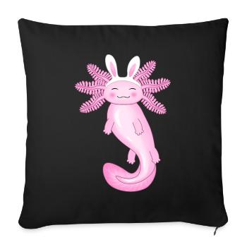Cute Easter Axolotl - Sofa pillowcase 17,3'' x 17,3'' (45 x 45 cm) - black - Front