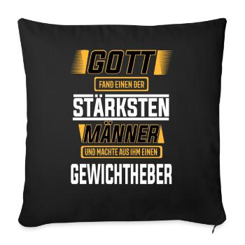 Gewichtheber einer der stärksten Männer der Welt - Sofakissenbezug 45 x 45 cm - Schwarz - Vorne