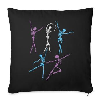 Soirée dansante - Housse de coussin décorative 45 x 45 cm - noir - Devant