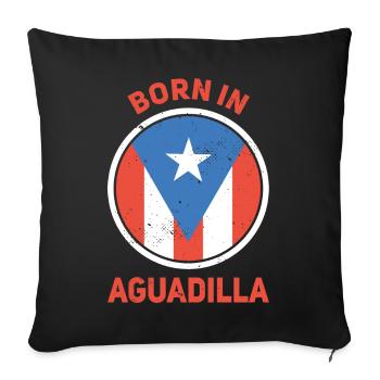 Aguadilla Puerto Rico - Sofa pillowcase 17,3'' x 17,3'' (45 x 45 cm) - black - Front