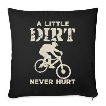 Mountain Biking MTB Downhill Mountain Biker - Sofa pillowcase 17,3'' x 17,3'' (45 x 45 cm) - black - Front