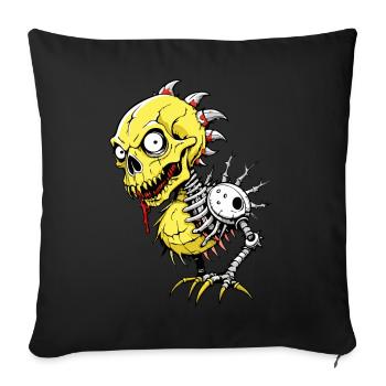 Chick Skull // Skull Easter Chick FS0028 - Sofa pillowcase 17,3'' x 17,3'' (45 x 45 cm) - black - Front