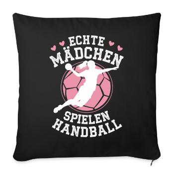 Handball Sports Joueurs de handball Joueurs de handball - Housse de coussin décorative 45 x 45 cm - noir - Devant