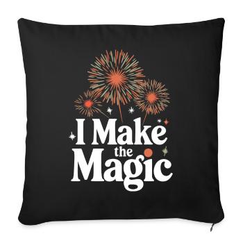 Pyrotechnie Feux d’artifice Pyrotechnie - Housse de coussin décorative 45 x 45 cm - noir - Devant