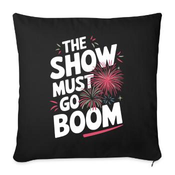 Pyrotechnics Fireworks Pyrotechnics - Sofa pillowcase 17,3'' x 17,3'' (45 x 45 cm) - black - Front