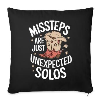 Danse en ligne Danseurs - Housse de coussin décorative 45 x 45 cm - noir - Devant