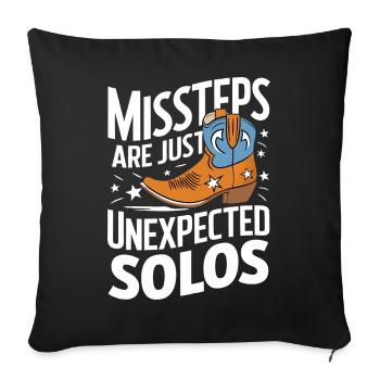 Danse en ligne Danseurs - Housse de coussin décorative 45 x 45 cm - noir - Devant