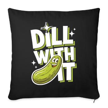 Cucumber Pickle Pickle Food Dill - Sofa pillowcase 17,3'' x 17,3'' (45 x 45 cm) - black - Front