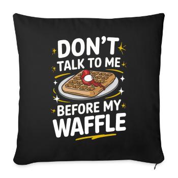 Waffles Breakfast Sweets - Sofa pillowcase 17,3'' x 17,3'' (45 x 45 cm) - black - Front