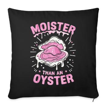 Saftige Auster - Sofakissenbezug 45 x 45 cm - Schwarz - Vorne