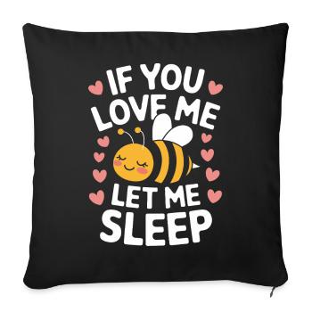 abeille abeille apicultrice abeille abeille - Housse de coussin décorative 45 x 45 cm - noir - Devant