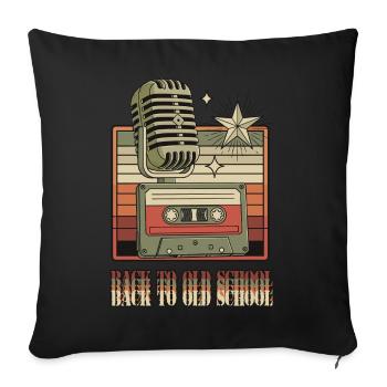 Back to Old School - Sofa pillowcase 17,3'' x 17,3'' (45 x 45 cm) - black - Front