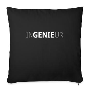 Ingenieur - Sofakissenbezug 45 x 45 cm - Schwarz - Vorne