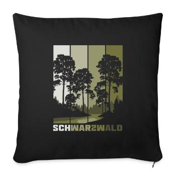 Schwarzwald - Sofakissenbezug 45 x 45 cm - Schwarz - Vorne