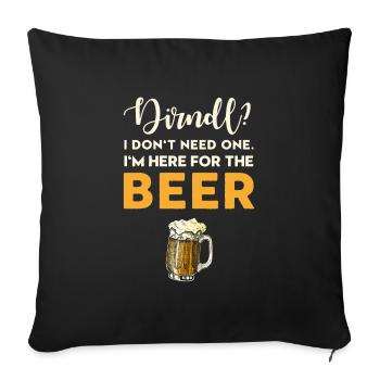 - bière renversée sur mon dirndl - Housse de coussin décorative 45 x 45 cm - noir - Devant