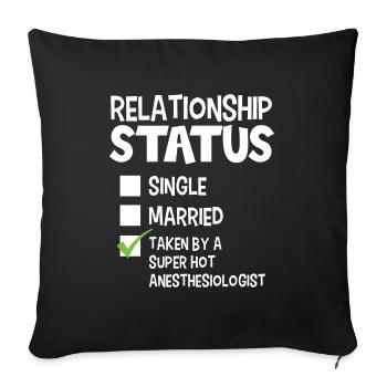 Drôle son et son cadeau Anesthésiste - Housse de coussin décorative 45 x 45 cm - noir - Devant