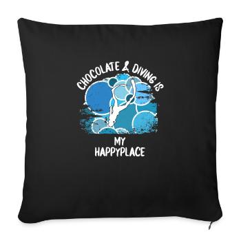 Divers Scuba Diving Scuba Diving Scuba Diving - Sofa pillowcase 17,3'' x 17,3'' (45 x 45 cm) - black - Front