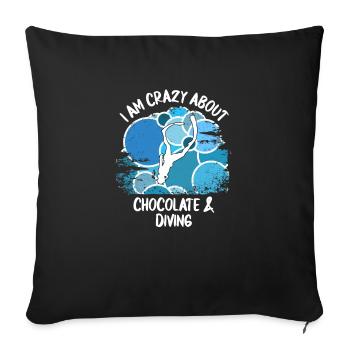 Divers Scuba Diving Scuba Diving Scuba Diving - Sofa pillowcase 17,3'' x 17,3'' (45 x 45 cm) - black - Front