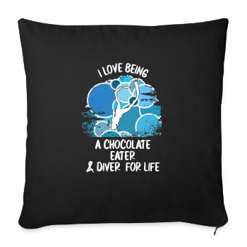 Divers Scuba Diving Scuba Diving Scuba Diving - Sofa pillowcase 17,3'' x 17,3'' (45 x 45 cm) - black - Front