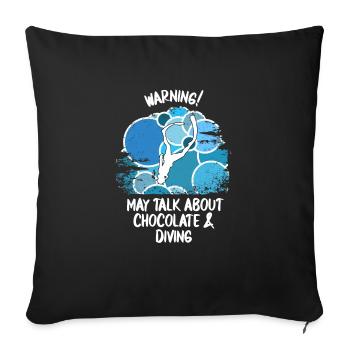 Divers Scuba Diving Scuba Diving Scuba Diving - Sofa pillowcase 17,3'' x 17,3'' (45 x 45 cm) - black - Front