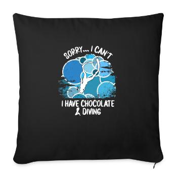 Divers Scuba Diving Scuba Diving Scuba Diving - Sofa pillowcase 17,3'' x 17,3'' (45 x 45 cm) - black - Front