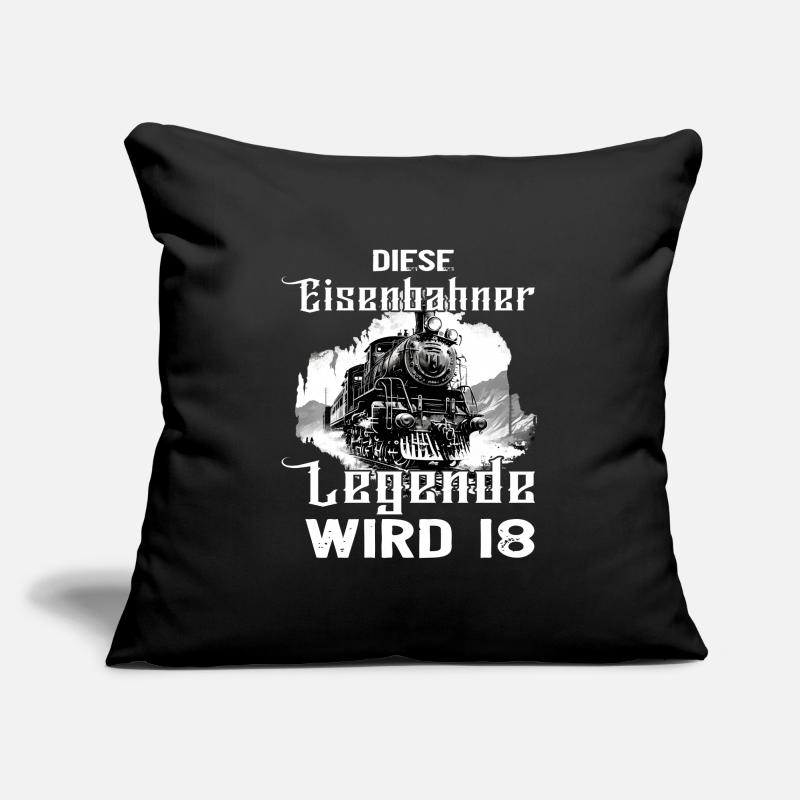 Eisenbahn Eisenbahner Beruf 18 Geburtstag Spruch Sofakissenbezug 45 x 45 cm
