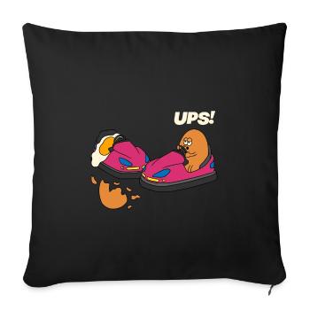 Eggs riding push car gift - Sofa pillowcase 17,3'' x 17,3'' (45 x 45 cm) - black - Front