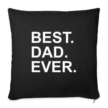 BEST DAD EVER - Housse de coussin décorative 45 x 45 cm - noir - Devant
