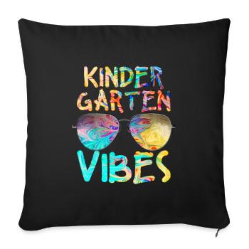 Kindergarten Vibes Kindergarten Teacher - Sofa pillowcase 17,3'' x 17,3'' (45 x 45 cm) - black - Front