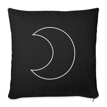 Moon - Crescent - Sofa pillowcase 17,3'' x 17,3'' (45 x 45 cm) - black - Front
