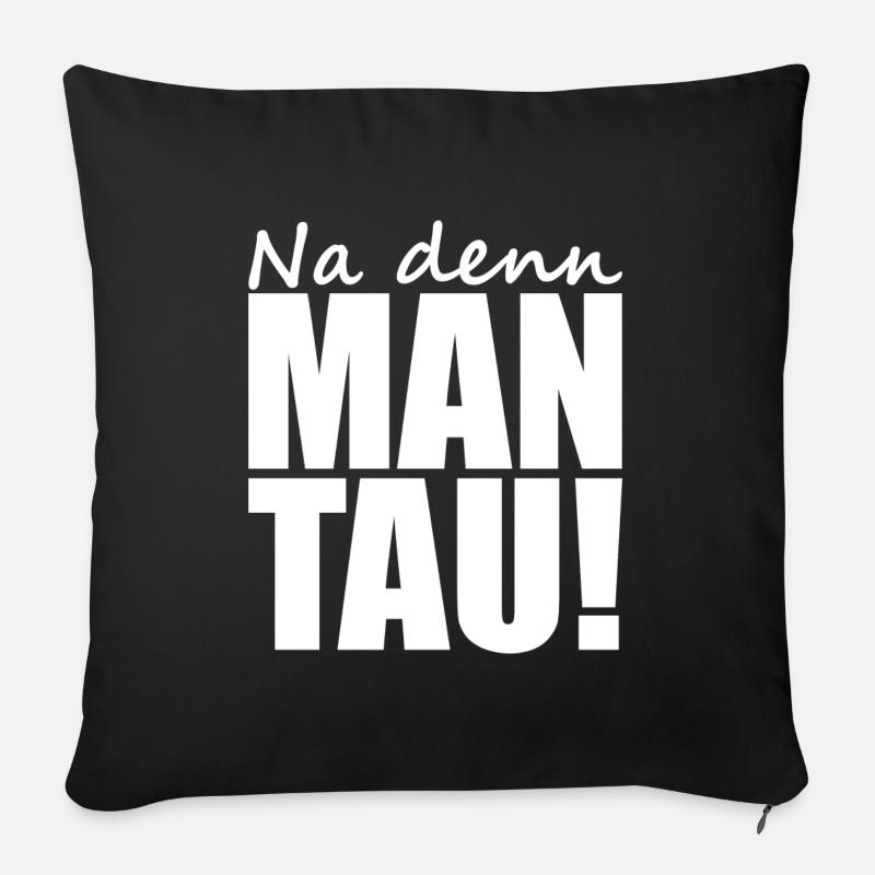 Plattdeutsch - Dialekt - Spruch - Sofakissenbezug 45 x 45 cm - Schwarz