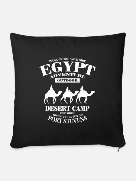 Ägypten Dromedar - Sofakissenbezug 45 x 45 cm - Schwarz