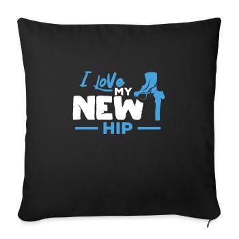 Hanches chirurgicale articulation articulaire artificielle cadeau - Housse de coussin décorative 45 x 45 cm - noir - Devant