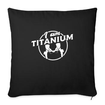 Chirurgie de la hanche Cadeau d'articulation de la hanche artificielle - Housse de coussin décorative 45 x 45 cm - noir - Devant