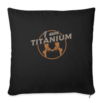 Hip Replacement Post New Hip Surgery Gift - Sofa pillowcase 17,3'' x 17,3'' (45 x 45 cm) - black - Front