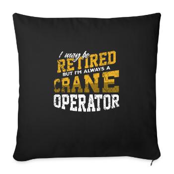 Grutier pension grutier grutier - Housse de coussin décorative 45 x 45 cm - noir - Devant