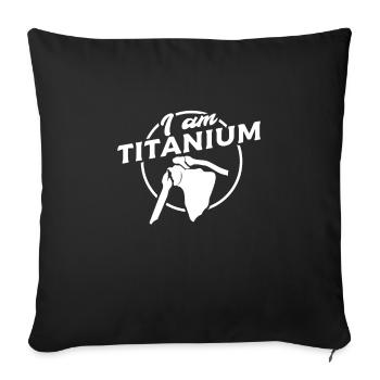 Shoulder Replacement Post New Surgery Gift - Sofa pillowcase 17,3'' x 17,3'' (45 x 45 cm) - black - Front