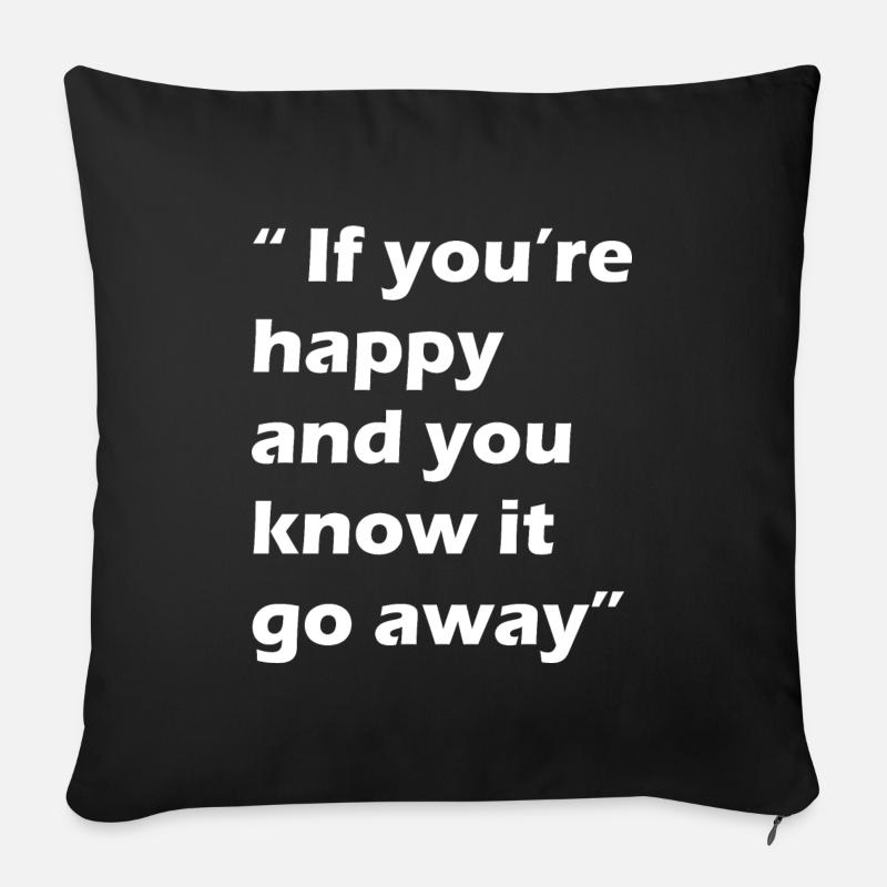 Lustiger Spruch - Sofakissenbezug 45 x 45 cm - Schwarz