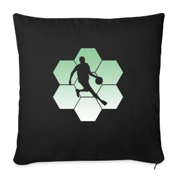 Player, Basketball, Streetball, Bball - Sofakissenbezug 45 x 45 cm - Schwarz - Vorne