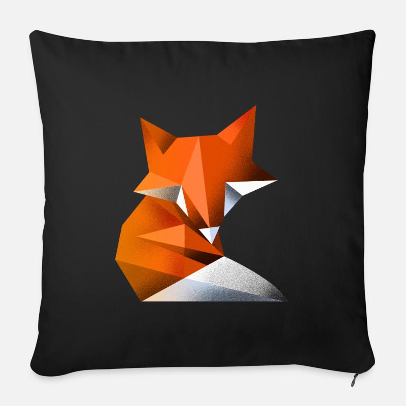 Fuchs - Sofakissenbezug 45 x 45 cm - Schwarz