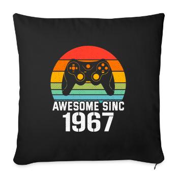 1967 Birthday Gift For All Gamers 1967 - Sofa pillowcase 17,3'' x 17,3'' (45 x 45 cm) - black - Front