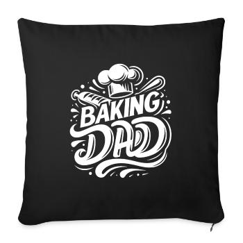 Baking Dad backender Papa unser Vater backt - Sofakissenbezug 45 x 45 cm - Schwarz - Vorne