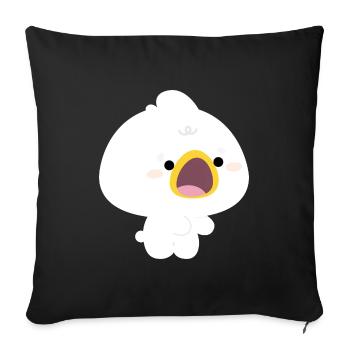 Nourrir l’amour des canards Partie 2 - Housse de coussin décorative 45 x 45 cm - noir - Devant
