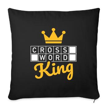 Mots croisés - Housse de coussin décorative 45 x 45 cm - noir - Devant