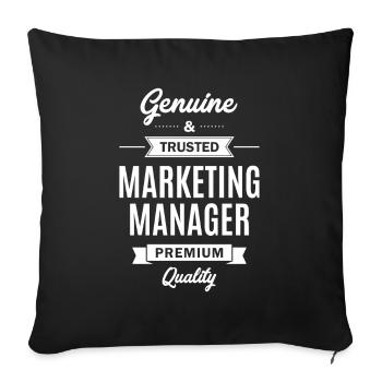 Responsable marketing - Housse de coussin décorative 45 x 45 cm - noir - Devant